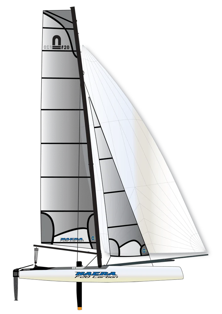 Nacra F20 FCS, vue de côté, illustration technique d'origine